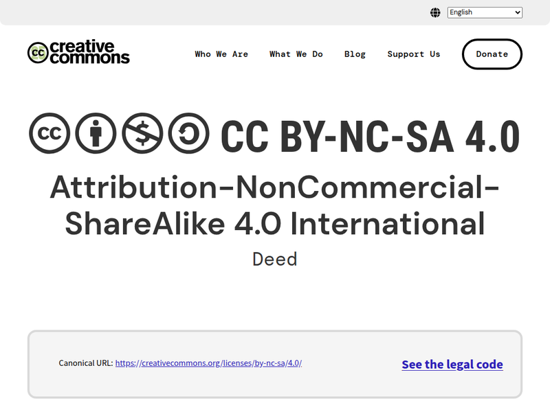 Deed - Attribution-NonCommercial-ShareAlike 4.0 International - Creative Commons-站点缩略图